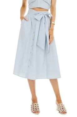 Shayla Midi Skirt -Outlet Cozi Luxe Store ACS8079 FRENCH BLUE 00