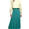 Yuri Pleated Midi Skirt 2 Yuri Pleated Midi Skirt -Outlet Cozi Luxe Store ACS9012 GREEN WHITE STRIPE 01