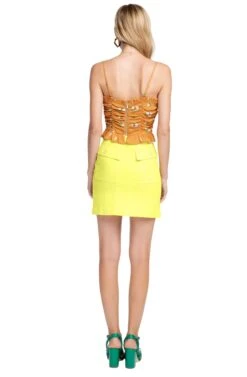 Wallace Mini Skirt -Outlet Cozi Luxe Store ACS9018 LEMON DROP YELLOW 3 640768c7 bde6 48f9 a610 7295a3418425