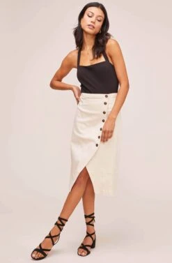 Eileen Midi Skirt 10 Eileen Midi Skirt -Outlet Cozi Luxe Store ACS9026 NATURAL 1A
