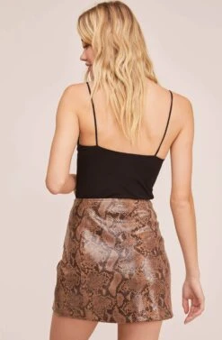 Come Slither Mini Skirt 15 Come Slither Mini Skirt -Outlet Cozi Luxe Store ACS9030 COCOA PYTHON 4