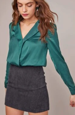 Uma Mini Skirt -Outlet Cozi Luxe Store ACS9033 BLACK 2A