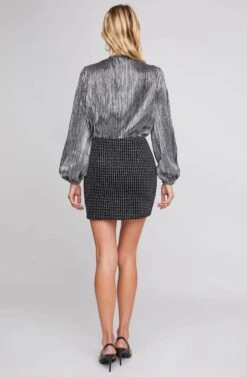 Countdown Mini Skirt 8 Countdown Mini Skirt -Outlet Cozi Luxe Store ACS9038 SILVER HOUNDSTOOTH 3