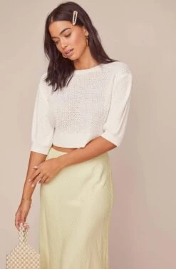 Nava Midi Skirt -Outlet Cozi Luxe Store ACS9045B CELERY 3
