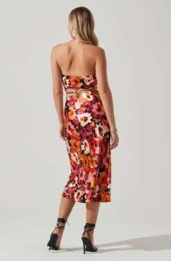 Nava Floral Midi Skirt 12 Nava Floral Midi Skirt -Outlet Cozi Luxe Store ACS9045S REDFLORAL 6