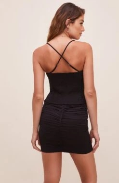 Reanna Pleated Mini Skirt -Outlet Cozi Luxe Store ACS9060 BLACK 5