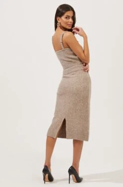 Belmont Knit Midi Skirt 12 Belmont Knit Midi Skirt -Outlet Cozi Luxe Store ACS9063 TAUPEGREYMARL 2