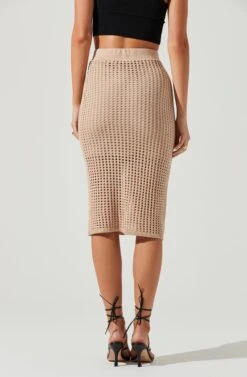 Halsey Crochet Midi Skirt -Outlet Cozi Luxe Store ACS9084 NATURAL 5