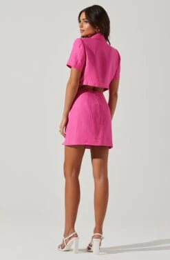 Covina Mini Skirt -Outlet Cozi Luxe Store ACS9096L PINK 5