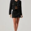 Covina Tweed Mini Skirt -Outlet Cozi Luxe Store ACS9096T BLACKPLAID 4