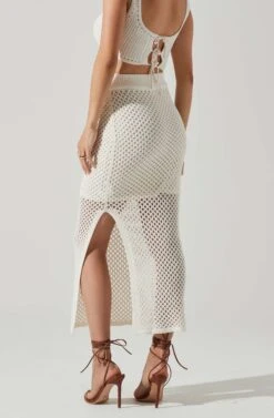 Carlina Crochet Midi Skirt -Outlet Cozi Luxe Store ACS9118 WHITE 3 79cd8150 d70d 475a ad51 5a7ae51269b1