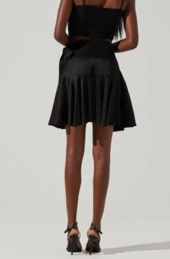 Ellery Ruffle Mini Skirt -Outlet Cozi Luxe Store ACS9122 BLACK 3