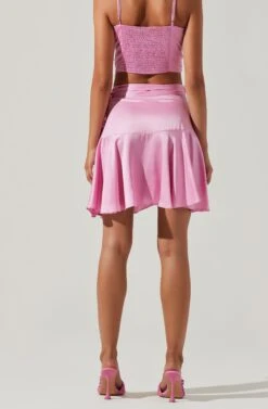 Ellery Ruffle Mini Skirt -Outlet Cozi Luxe Store ACS9122 PINK 3