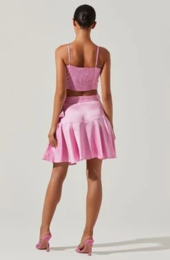 Ellery Ruffle Mini Skirt -Outlet Cozi Luxe Store ACS9122 PINK 4