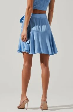 Ellery Ruffle Mini Skirt -Outlet Cozi Luxe Store ACS9122 SKYBLUE 4