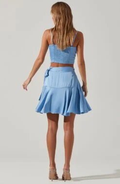 Ellery Ruffle Mini Skirt -Outlet Cozi Luxe Store ACS9122 SKYBLUE 5