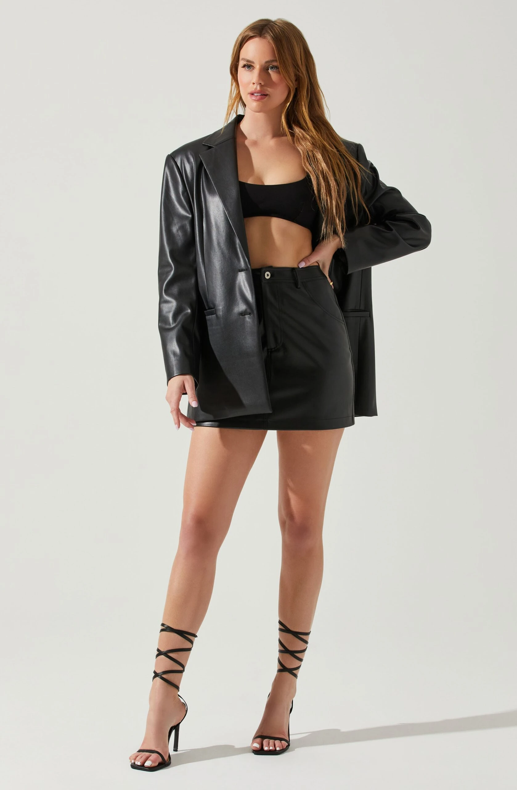 Ezra Faux Leather Mini Skirt 5 Ezra Faux Leather Mini Skirt - Image 3