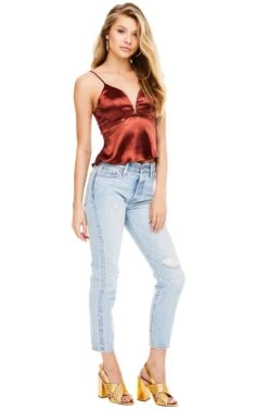 Vanessa Top 12 Vanessa Top -Outlet Cozi Luxe Store ACT12687 RUST 02