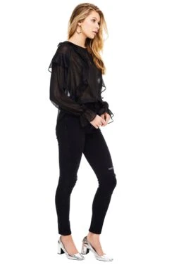 Casey Top -Outlet Cozi Luxe Store ACT13003 BLACKS SHIMMER 02