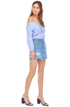 Raegan Top -Outlet Cozi Luxe Store ACT13196 COTTON BLUE 02