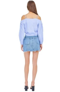 Raegan Top -Outlet Cozi Luxe Store ACT13196 COTTON BLUE 03