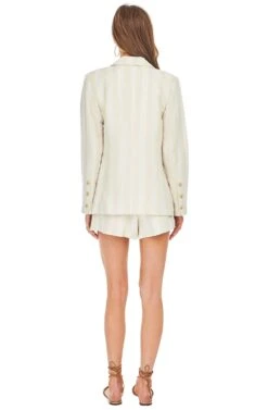 Barrett Blazer -Outlet Cozi Luxe Store ACT13376 NATURAL STRIPE 03