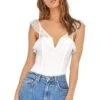 Lily Lace Bodysuit -Outlet Cozi Luxe Store ACT13388 WHITE 00