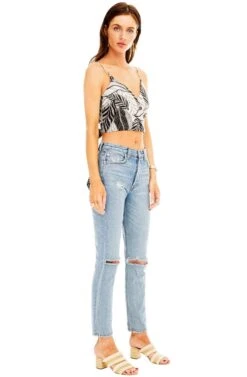 Yuna Top 8 Yuna Top -Outlet Cozi Luxe Store ACT13624 BLACK CREAM PALM 02