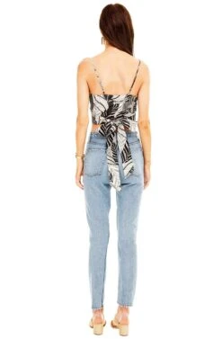 Yuna Top 9 Yuna Top -Outlet Cozi Luxe Store ACT13624 BLACK CREAM PALM 03