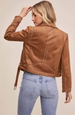 Venice Moto Jacket 11 Venice Moto Jacket -Outlet Cozi Luxe Store ACT13785 CARAMEL 5