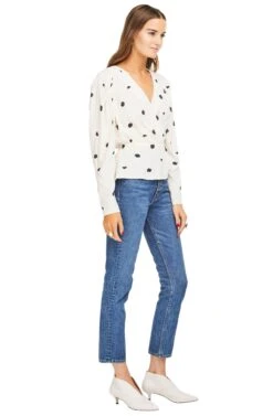 Mia Top -Outlet Cozi Luxe Store ACT13863 CREAM BLACK DOT 02