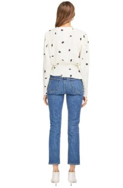 Mia Top -Outlet Cozi Luxe Store ACT13863 CREAM BLACK DOT 03