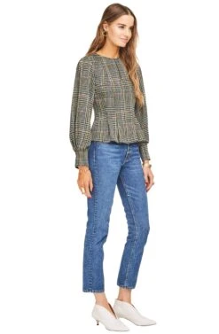 Lorraine Peplum Top 16 Lorraine Peplum Top -Outlet Cozi Luxe Store ACT13904B SAGE MULTI PLAID 02 4e553089 31d3 4759 b1cf 636822b74e11