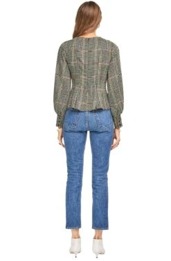 Lorraine Peplum Top 17 Lorraine Peplum Top -Outlet Cozi Luxe Store ACT13904B SAGE MULTI PLAID 03 67147110 5236 4260 a29e 83bac36dd295
