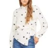 Kara Blouse -Outlet Cozi Luxe Store ACT13957 CREAM BLACK DOT 00