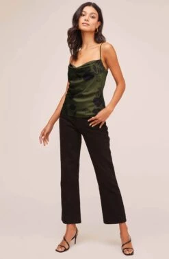 Darla Floral Tank Top -Outlet Cozi Luxe Store ACT15035C GREEN FLORAL 1