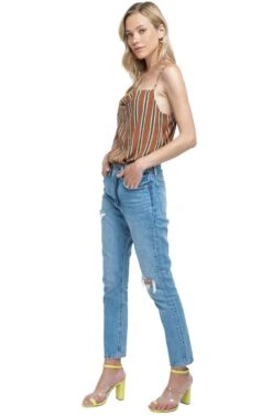 Cowl Cami Bodysuit -Outlet Cozi Luxe Store ACT15040 BROWN GREEN 02