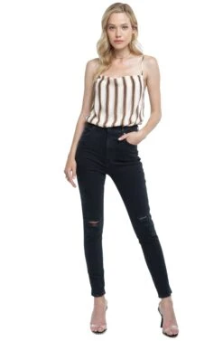 Cowl Cami Bodysuit -Outlet Cozi Luxe Store ACT15040 IVORY GOLD 01