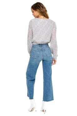 Long Sleeve Pleated Blouse -Outlet Cozi Luxe Store ACT15081D GREY LILAC FLORAL 03 bfff0a86 e159 4829 879e 8d01a60c7446