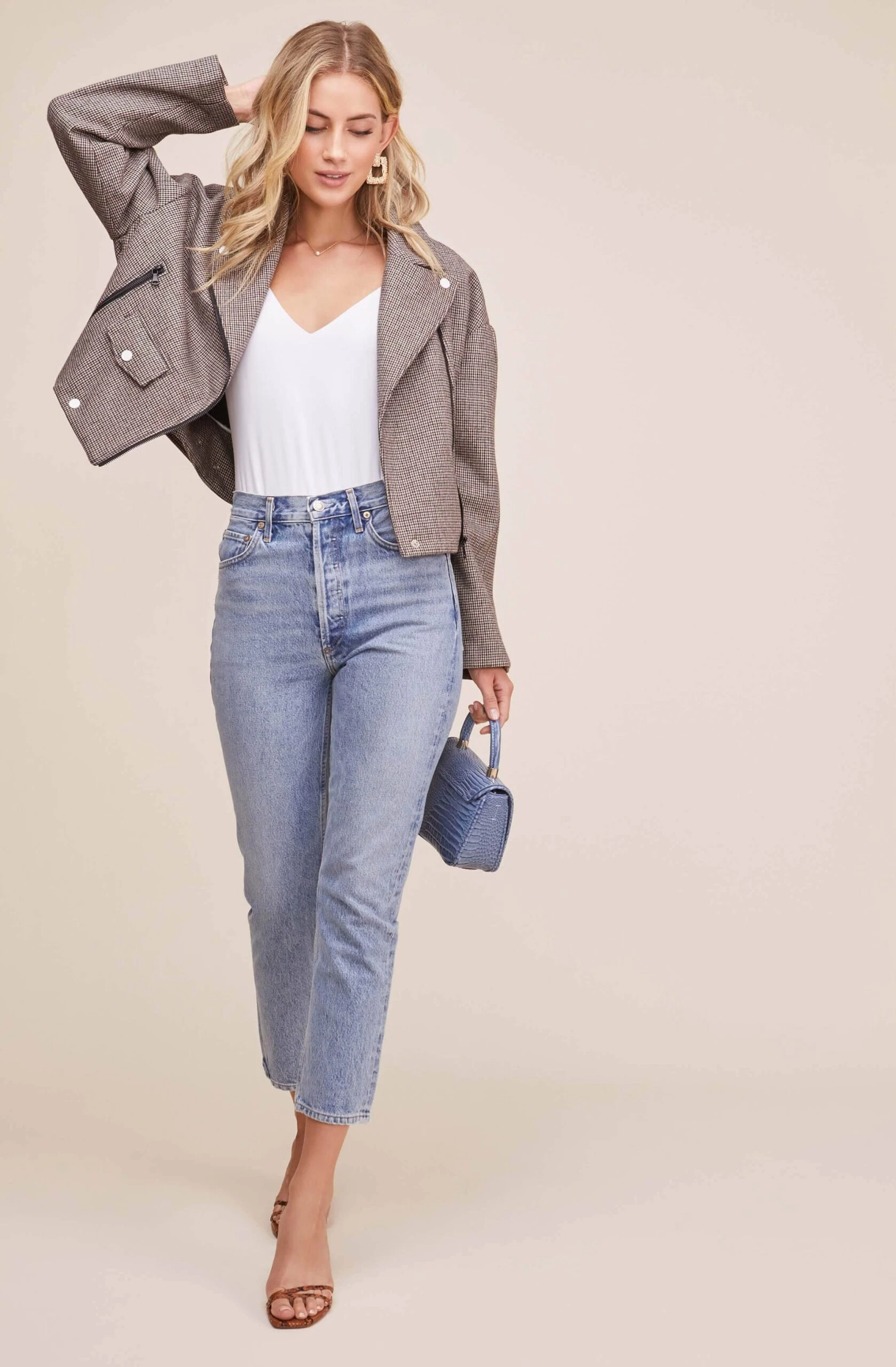 Boxy Woven Moto Jacket 4 Boxy Woven Moto Jacket - Image 2