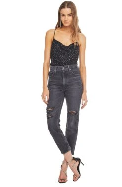 Cosmo Tank Bodysuit -Outlet Cozi Luxe Store ACT15103 BLACK 01