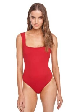 Nellie Tank Bodysuit 20 Nellie Tank Bodysuit -Outlet Cozi Luxe Store ACT15122 CHERRY RED 4