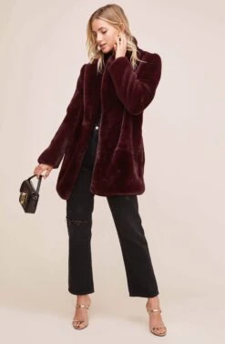 Cleo Coat -Outlet Cozi Luxe Store ACT15125 PLUM 2