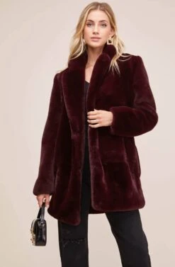 Cleo Coat -Outlet Cozi Luxe Store ACT15125 PLUM 3