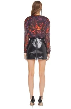 Maren Floral Bodysuit 11 Maren Floral Bodysuit -Outlet Cozi Luxe Store ACT15128 PLUM RED FLORAL 03