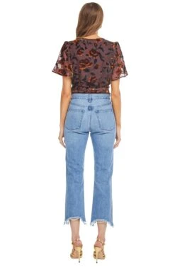 Veda Floral Bodysuit -Outlet Cozi Luxe Store ACT15133 GOLDEN RUST FLORAL 03