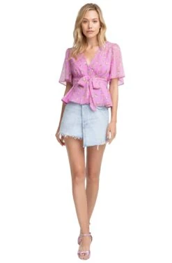 Stevie Floral Top 7 Stevie Floral Top -Outlet Cozi Luxe Store ACT15250 VIVID VIOLET FLORAL 01 6764c0b1 cf18 4908 971d a8f555cd04d5