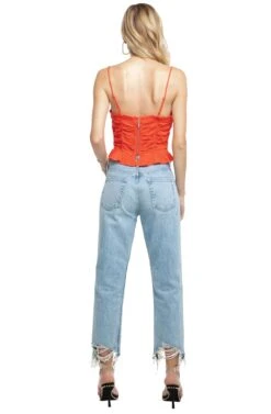 Riley Crop Top 9 Riley Crop Top -Outlet Cozi Luxe Store ACT15257B CORAL RED 3