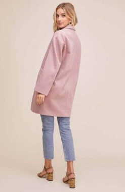 One Button Closure Topcoat 10 One Button Closure Topcoat -Outlet Cozi Luxe Store ACT15261 LAVENDER 4