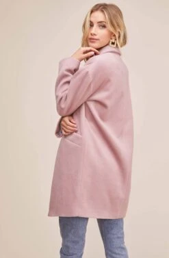 One Button Closure Topcoat 11 One Button Closure Topcoat -Outlet Cozi Luxe Store ACT15261 LAVENDER 5